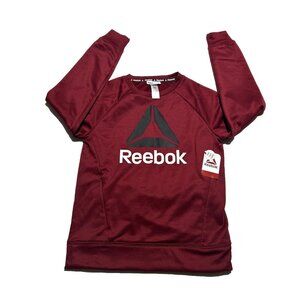 Reebok Boys Essential Fleece Red Crewneck Logo Sweatshirt‎ Sz Large (10/12) NEW